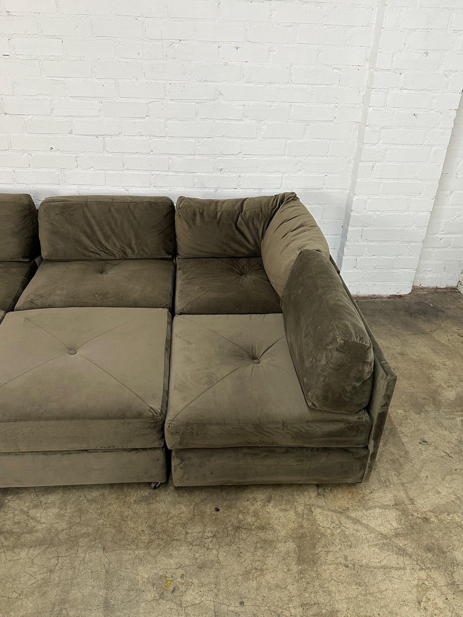 Vintage Modular Eight Piece Sectional For Sale 1