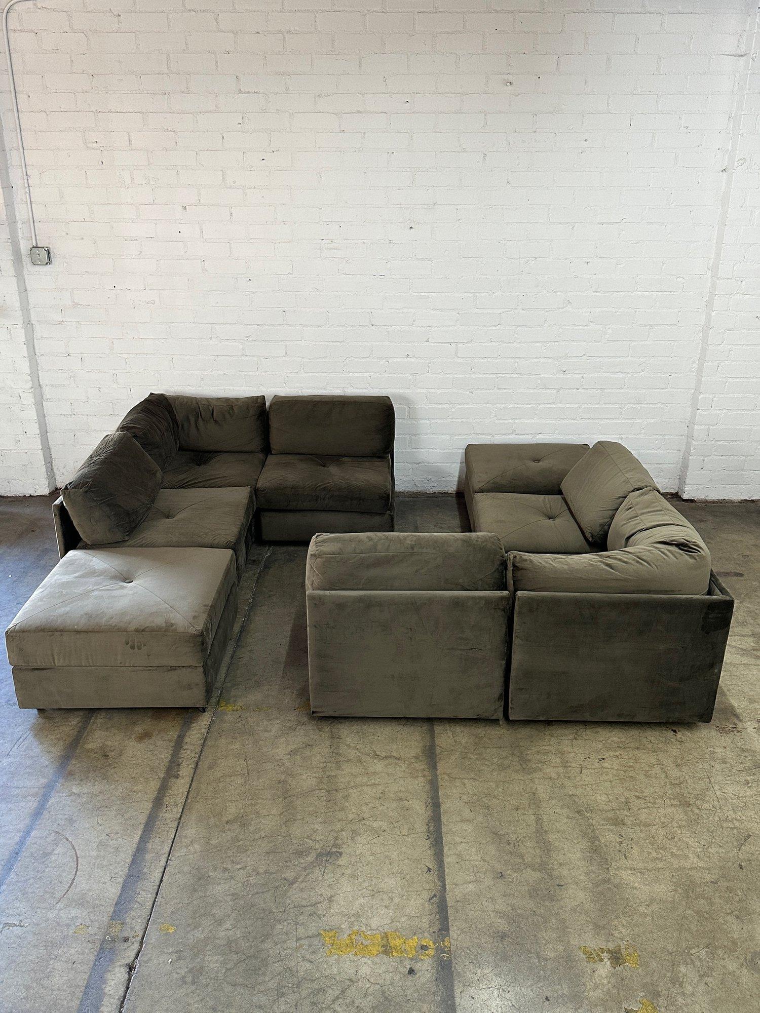 Vintage Modular Eight Piece Sectional For Sale 3