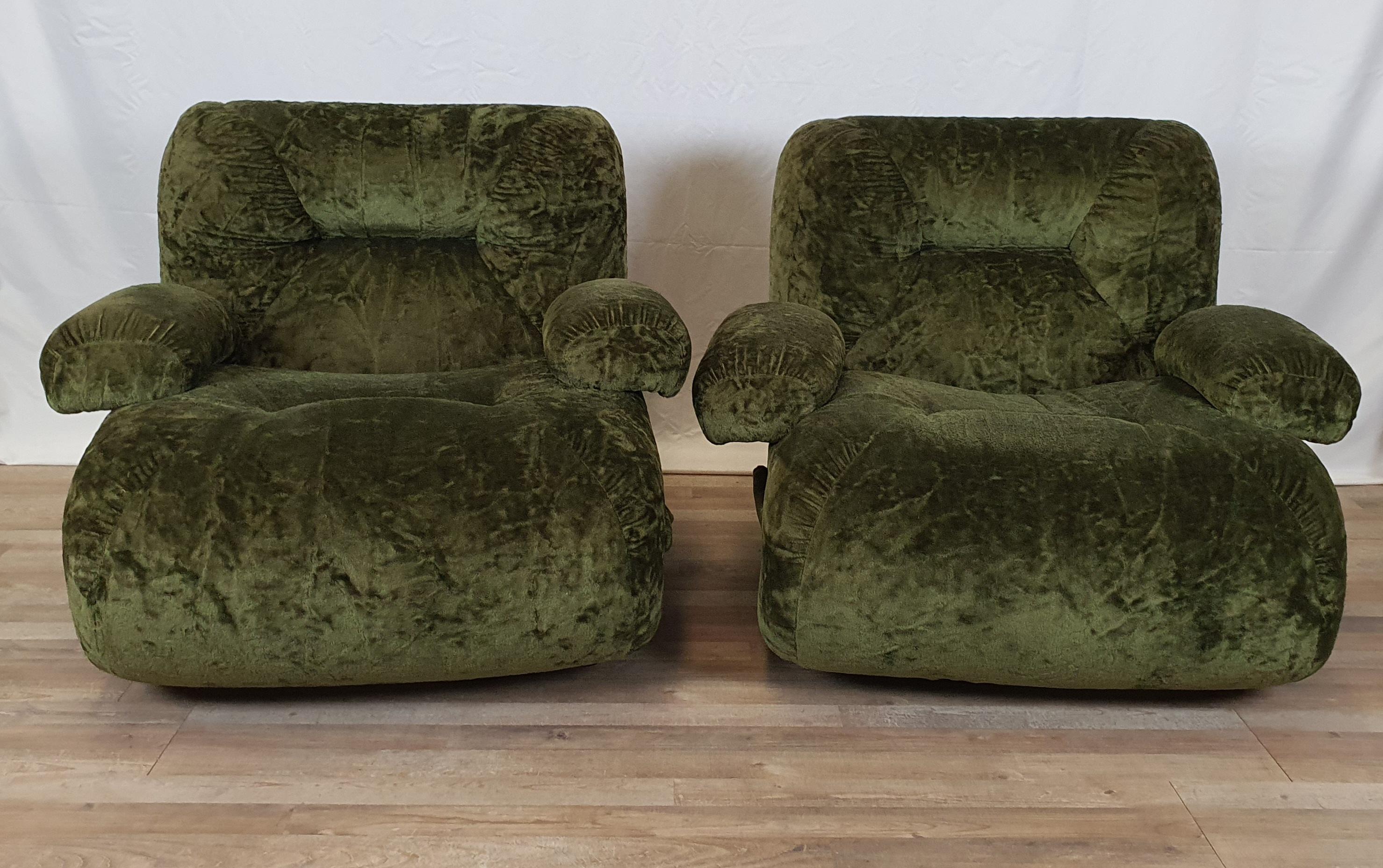 Vintage Modular Green Living Room Set, 1970s 3