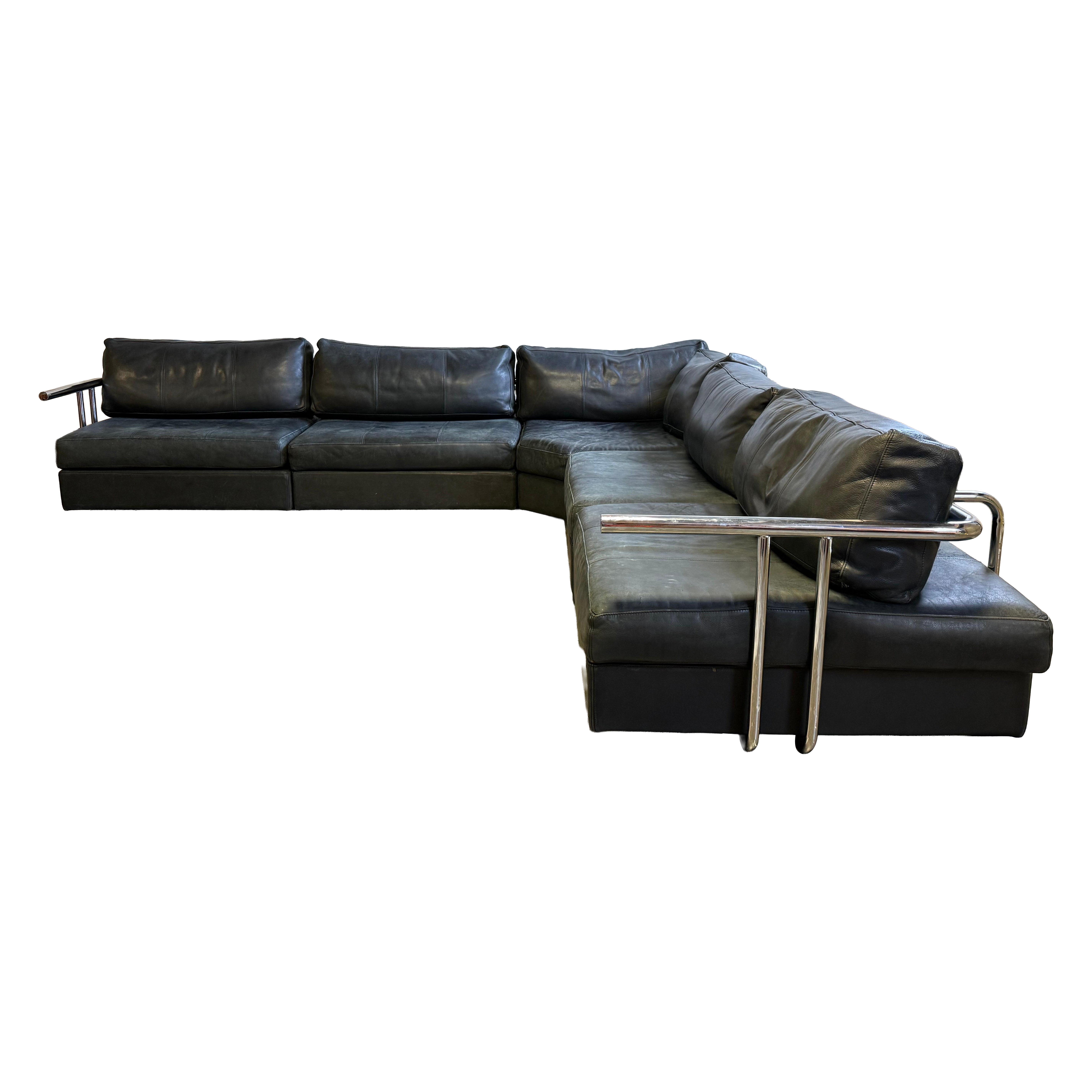 Vintage Modular Leather Sofa by Eilersen, Denmark For Sale