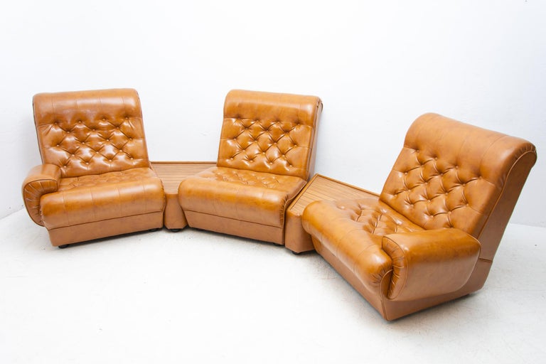 Vintage Modular Leatherette Living Room Set, 1970´s For Sale 3