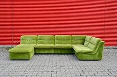 Vintage Modular Limegreen 1970s Sofa Living Room Suite