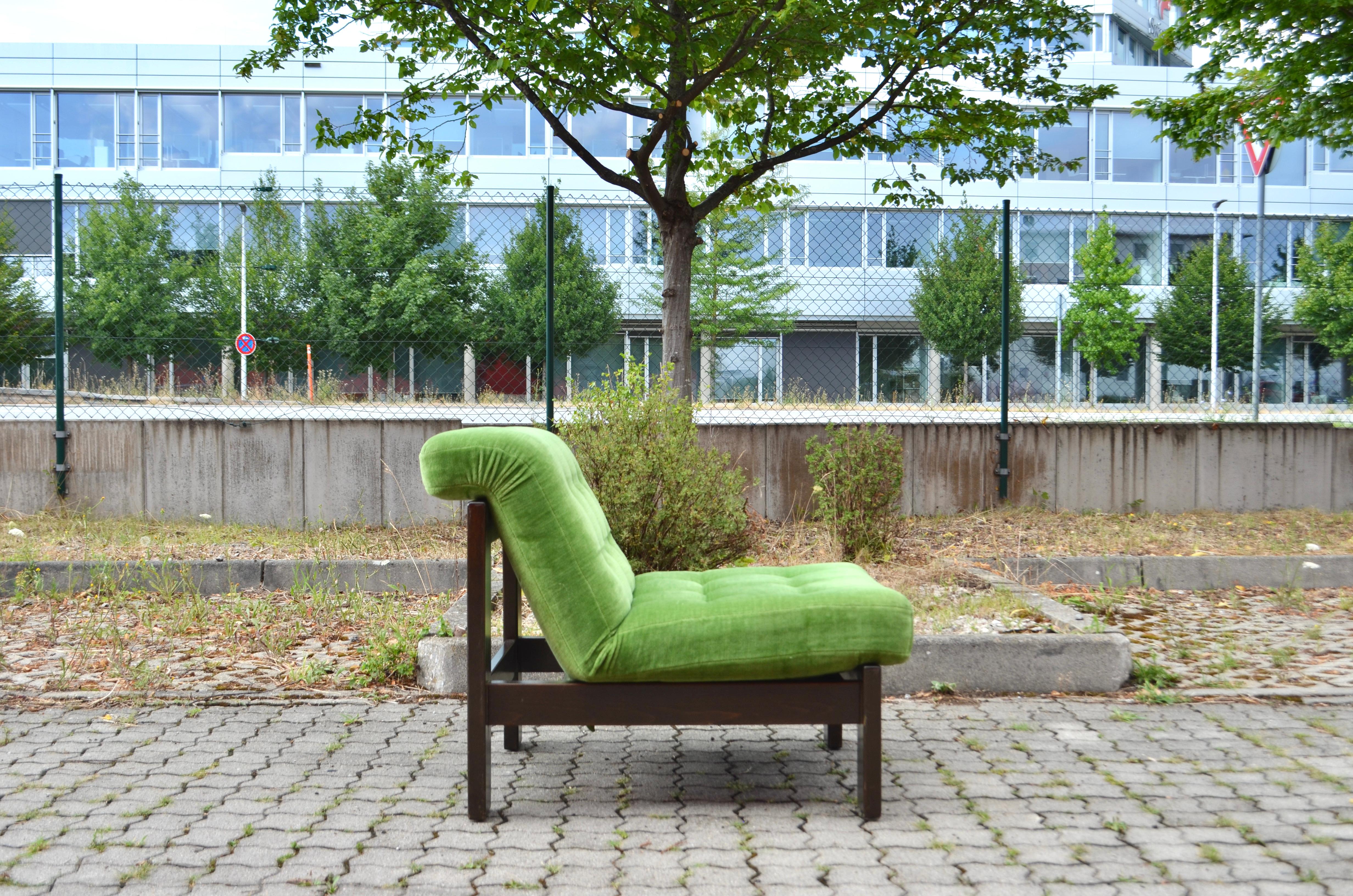 Vintage Modular limegreen Mohair Living Room Suite Sectional Sofa Germany For Sale 6