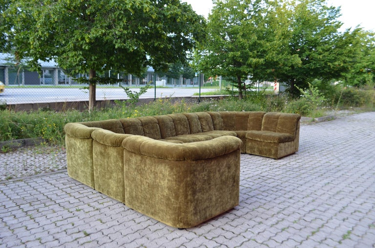 Vintage Modular Moss Green 1970s Sofa Living Room Suite at 1stDibs