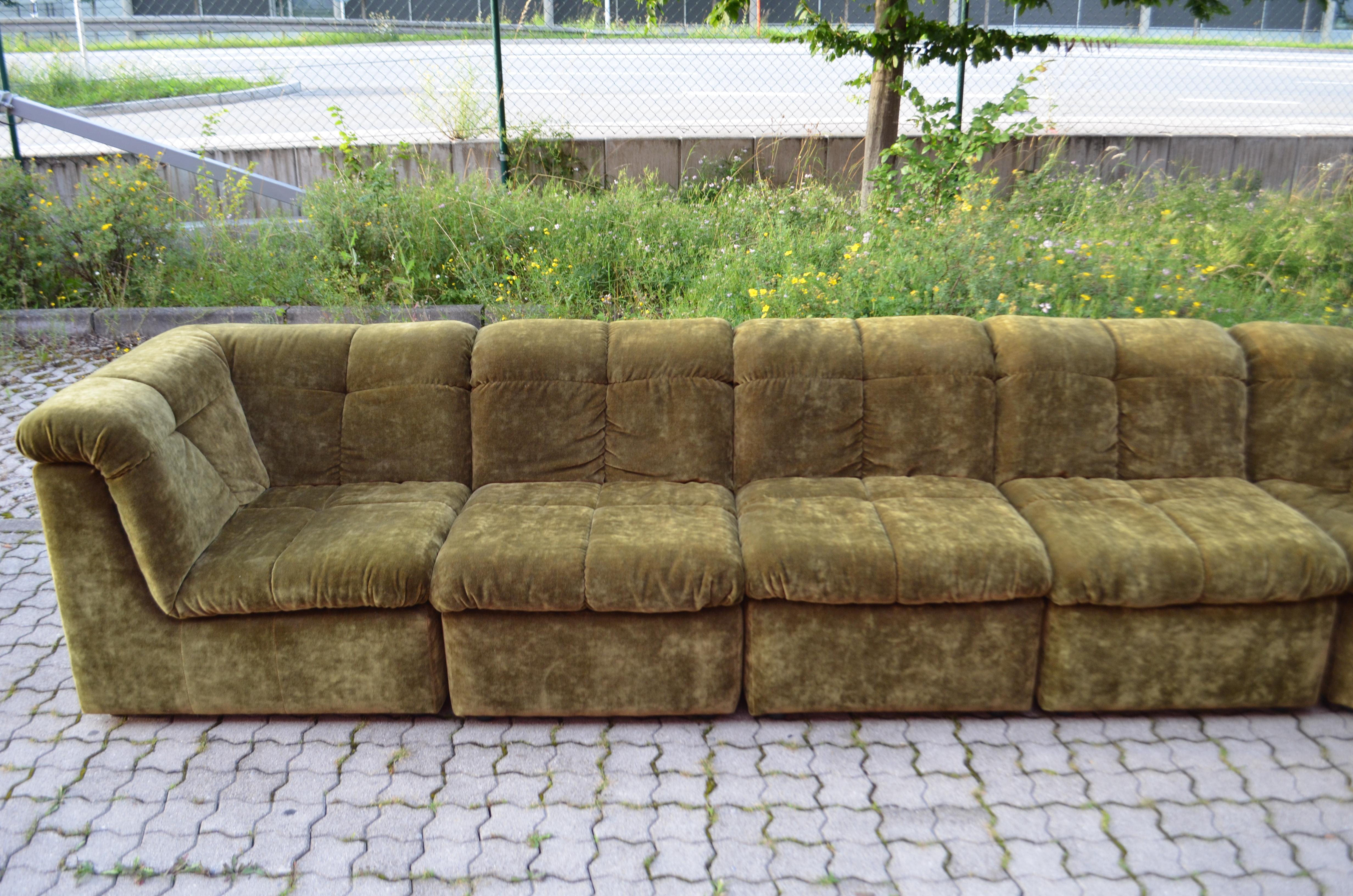 moss green sectional sofa