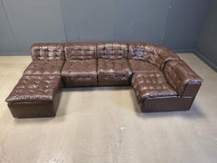 Vintage modular patchwork leather sofa DS11 by Desede, 1960s