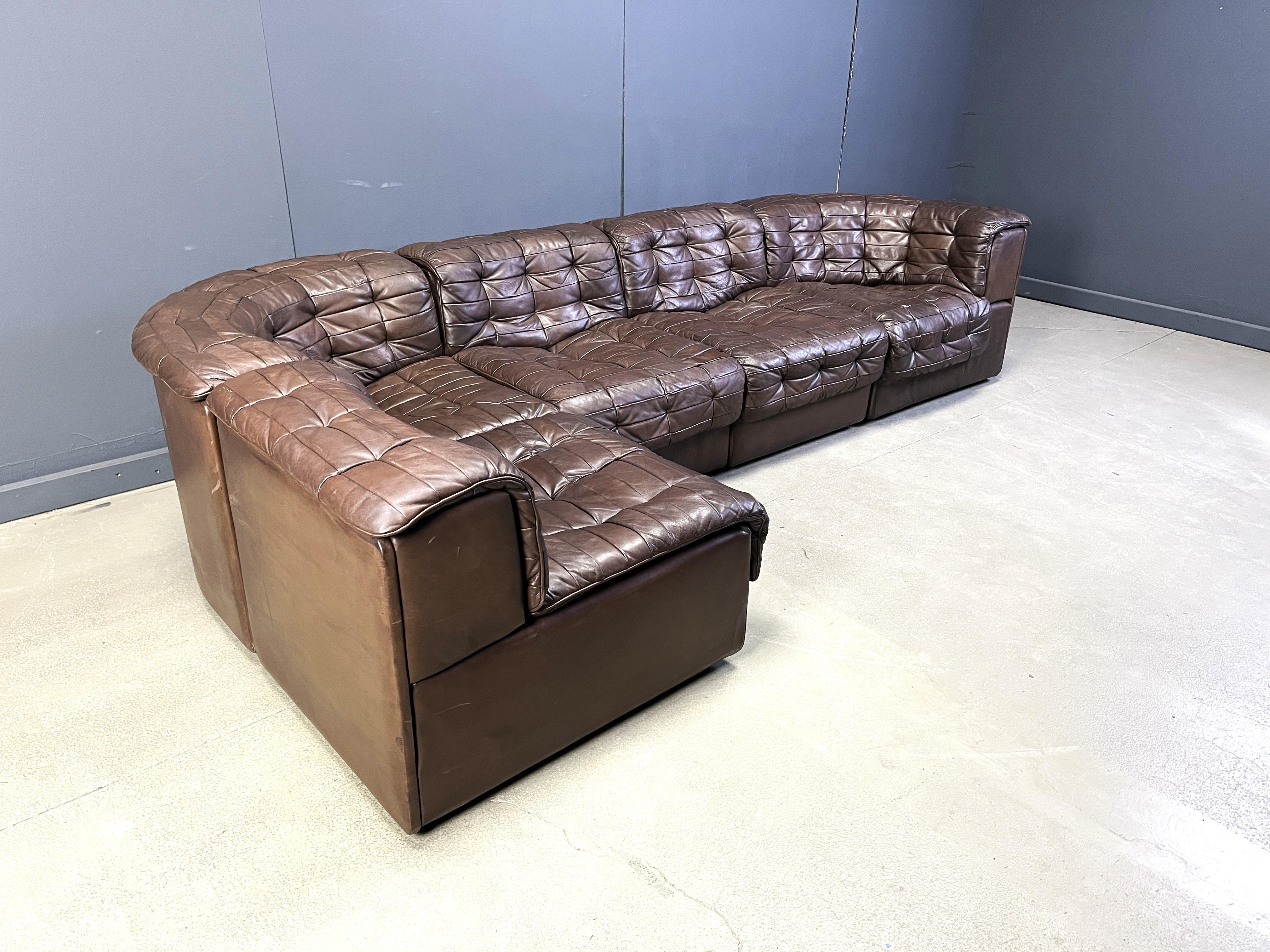 Canapé modulaire patchwork DS11 de Desede, années 1960 en vente 3