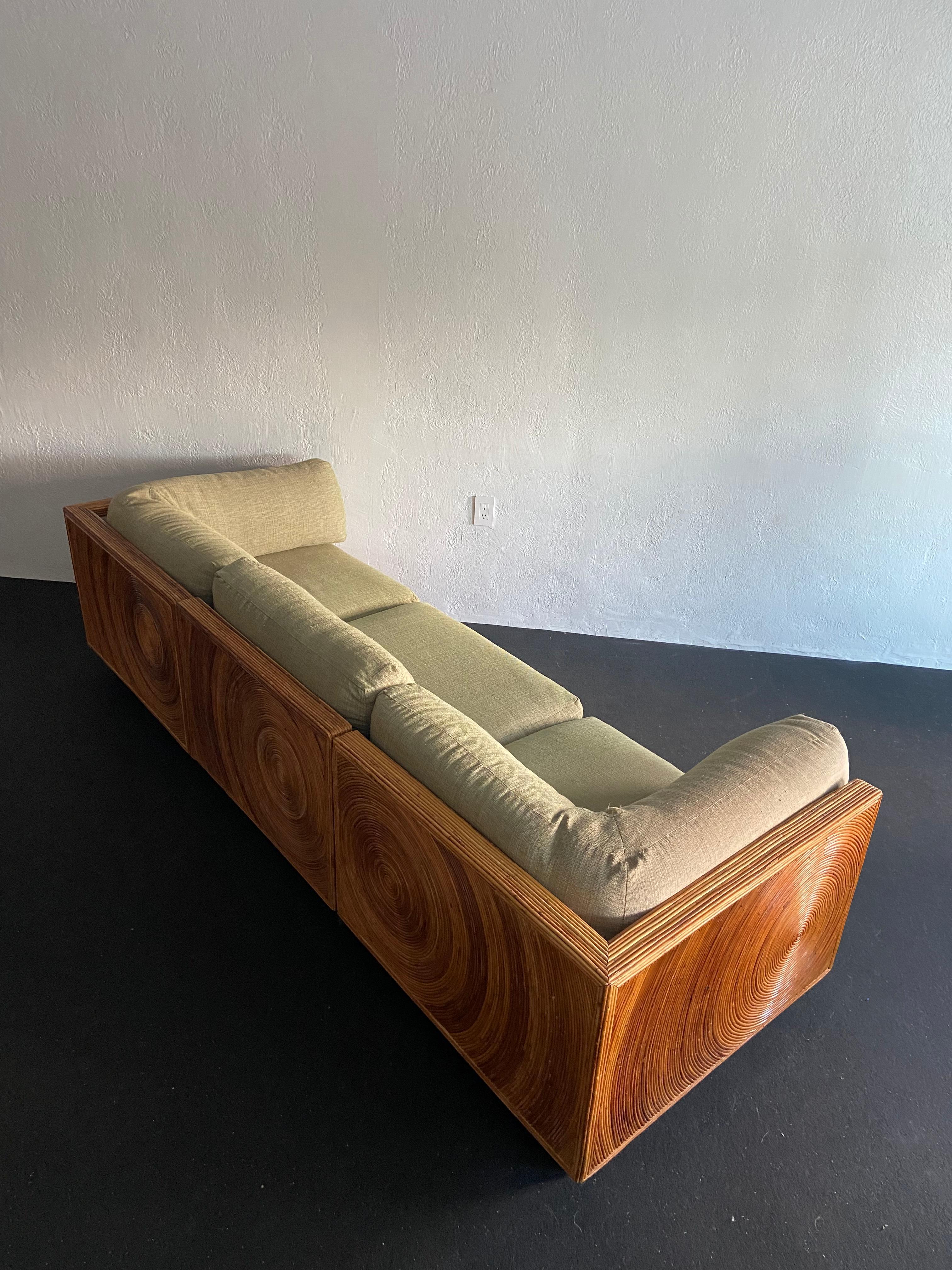 Late 20th Century Adrian Pearsall for Comfort Designs Modular Pencil Reed Sofa