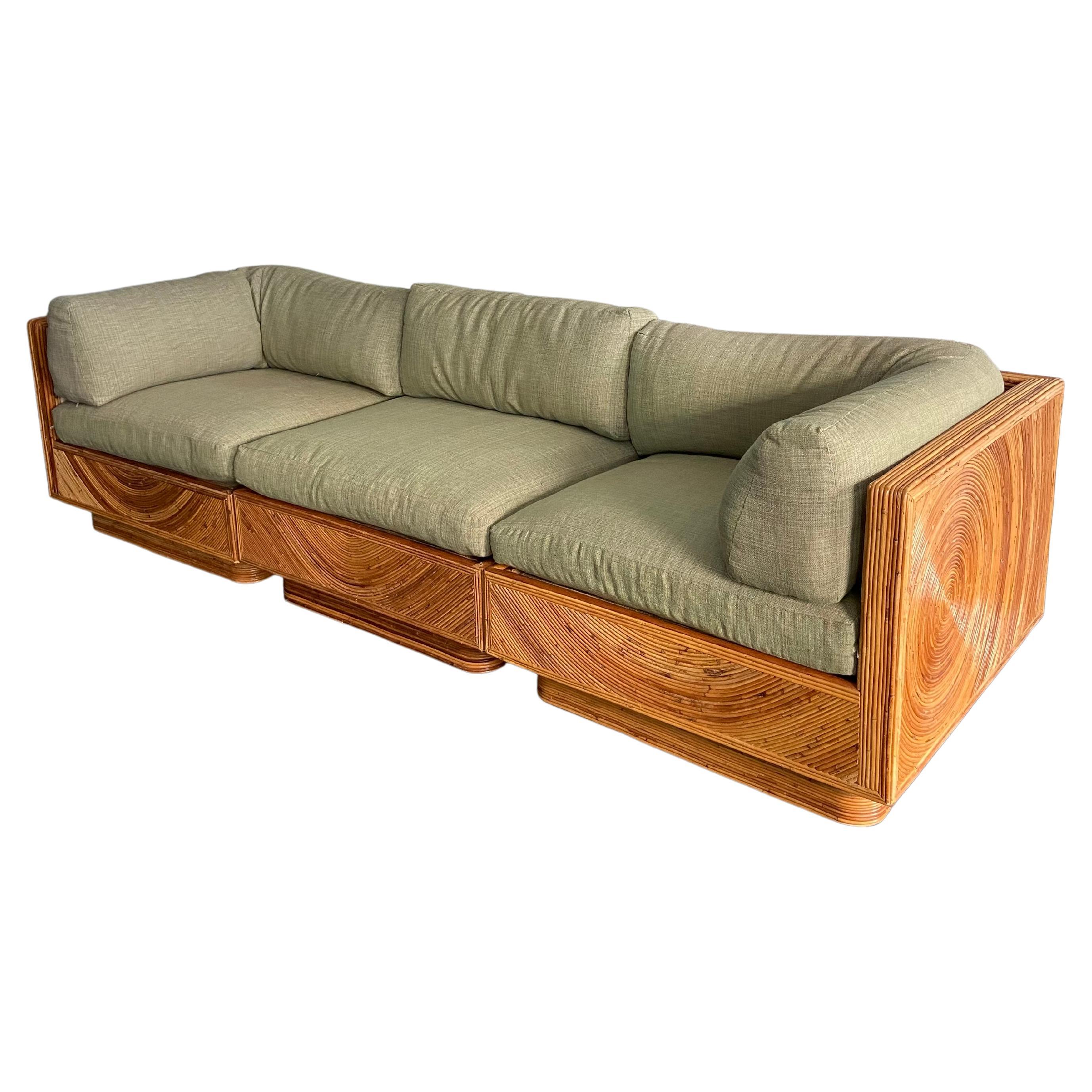 Adrian Pearsall for Comfort Designs Modular Pencil Reed Sofa