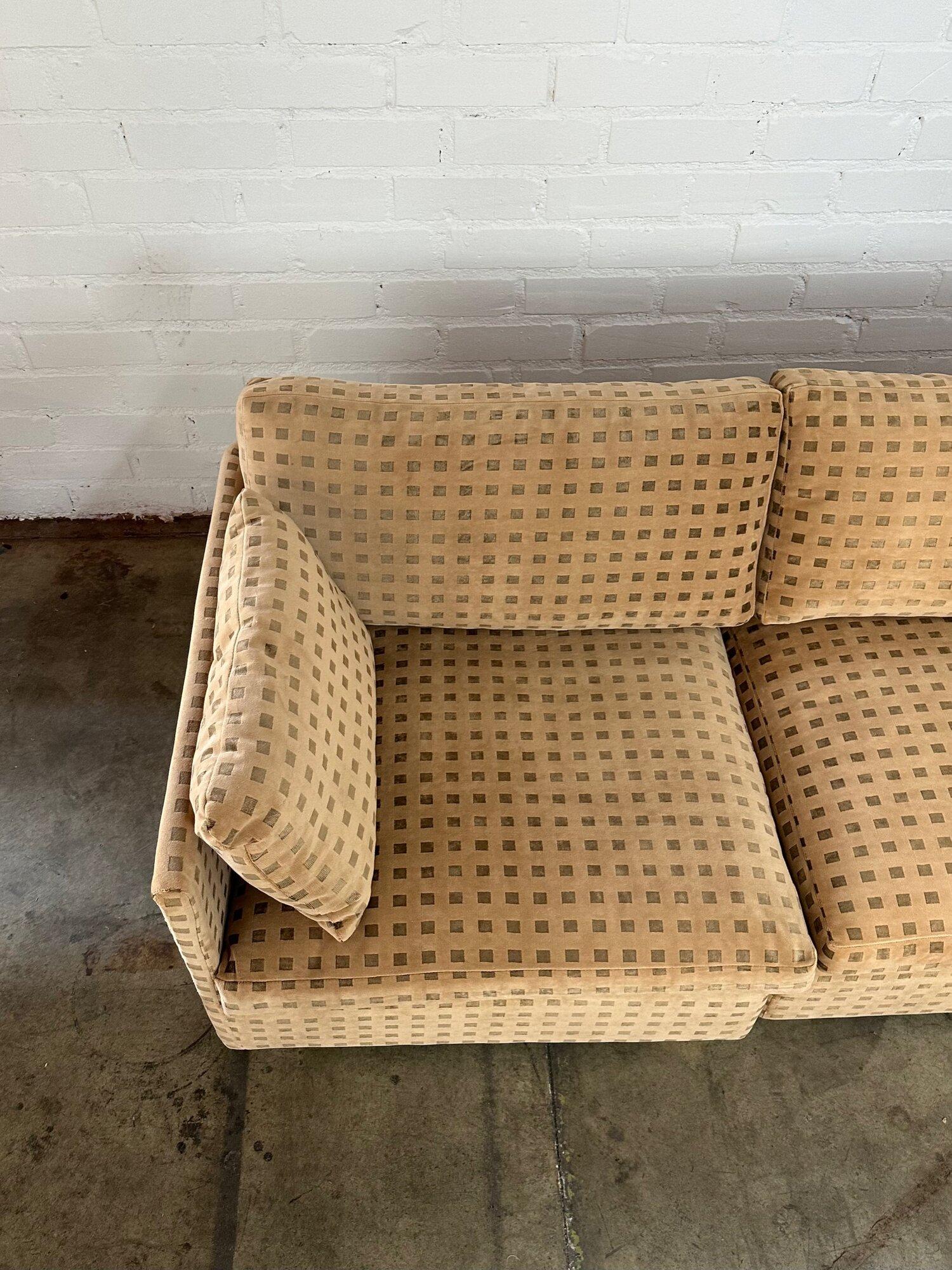 20th Century Vintage Modular Seating in Checkered Velvet
