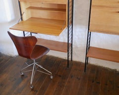 Vintage modular shelf in wood and metal