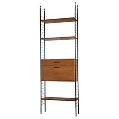 Vintage modular shelf in wood and metal