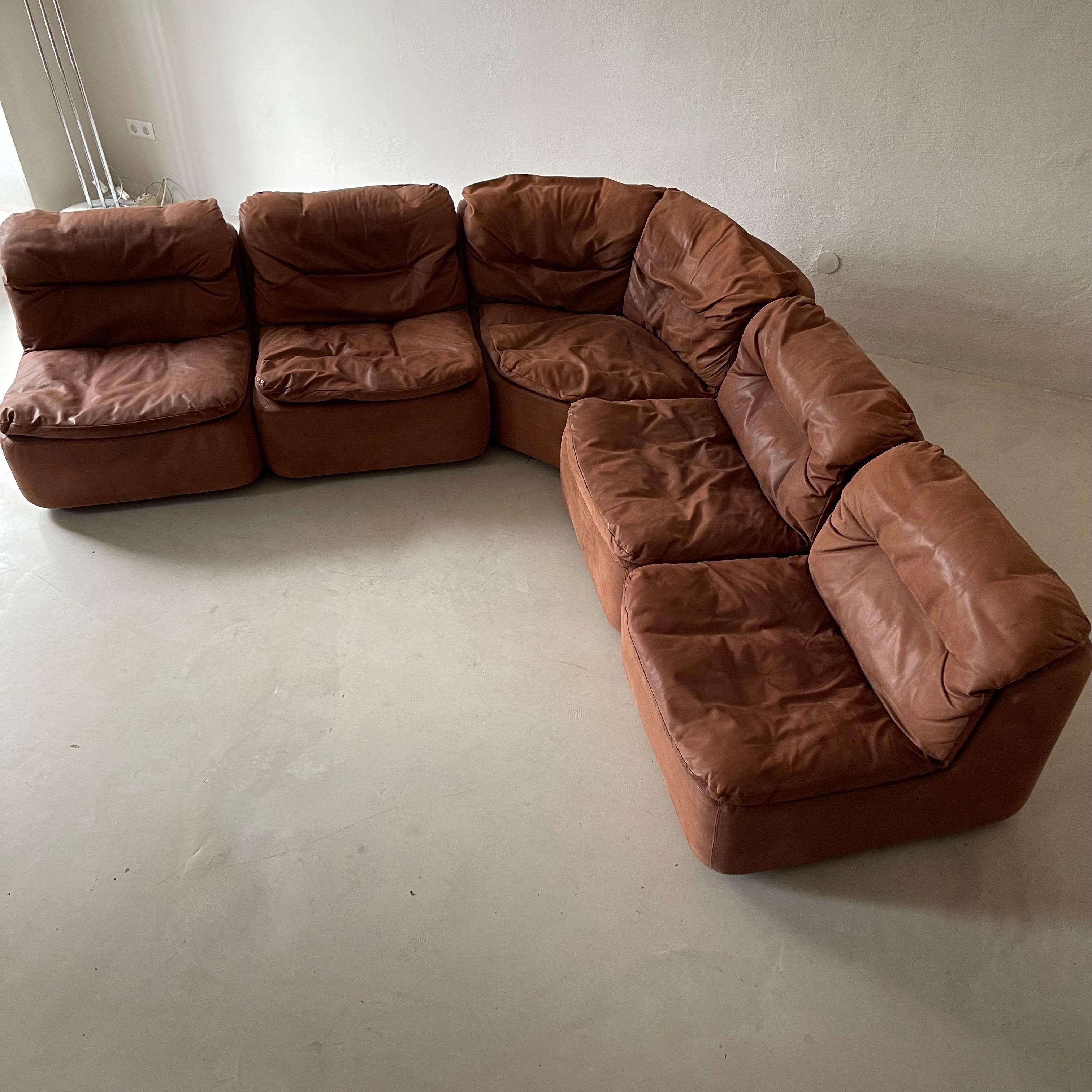 Vintage Modular Sofa by Friedrich Hill for Walter Knoll 1970s In Good Condition For Sale In Vienna, AT
