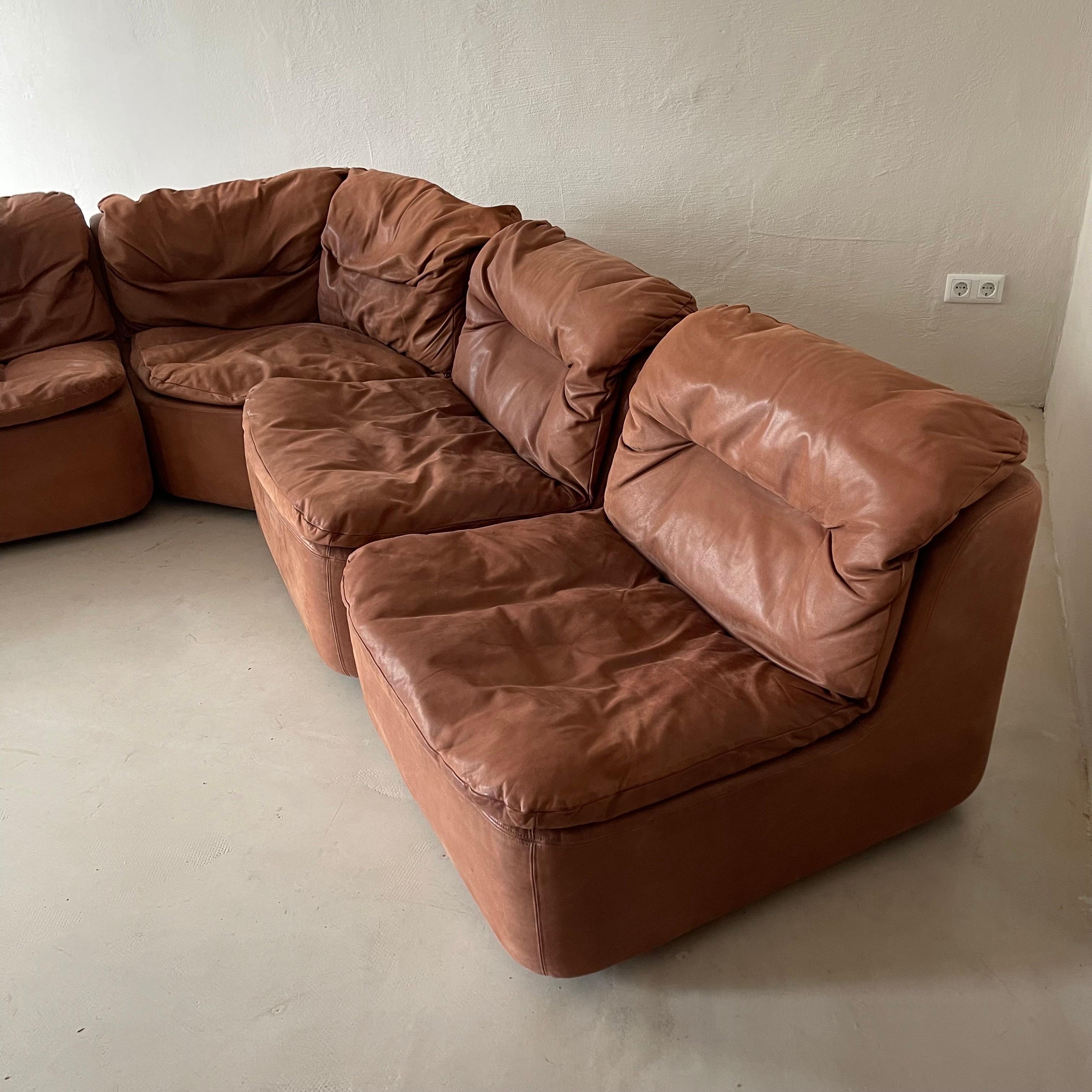 Late 20th Century Vintage Modular Sofa by Friedrich Hill for Walter Knoll 1970s For Sale
