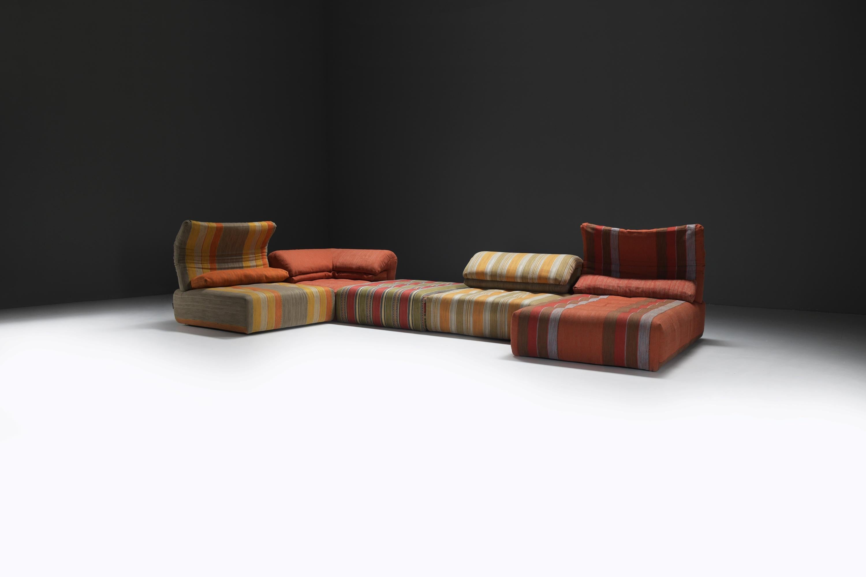 Français Canapé modulaire Vintage 'Voyage Immobile' par Hans Hopfer pour Roche Bobois France en vente