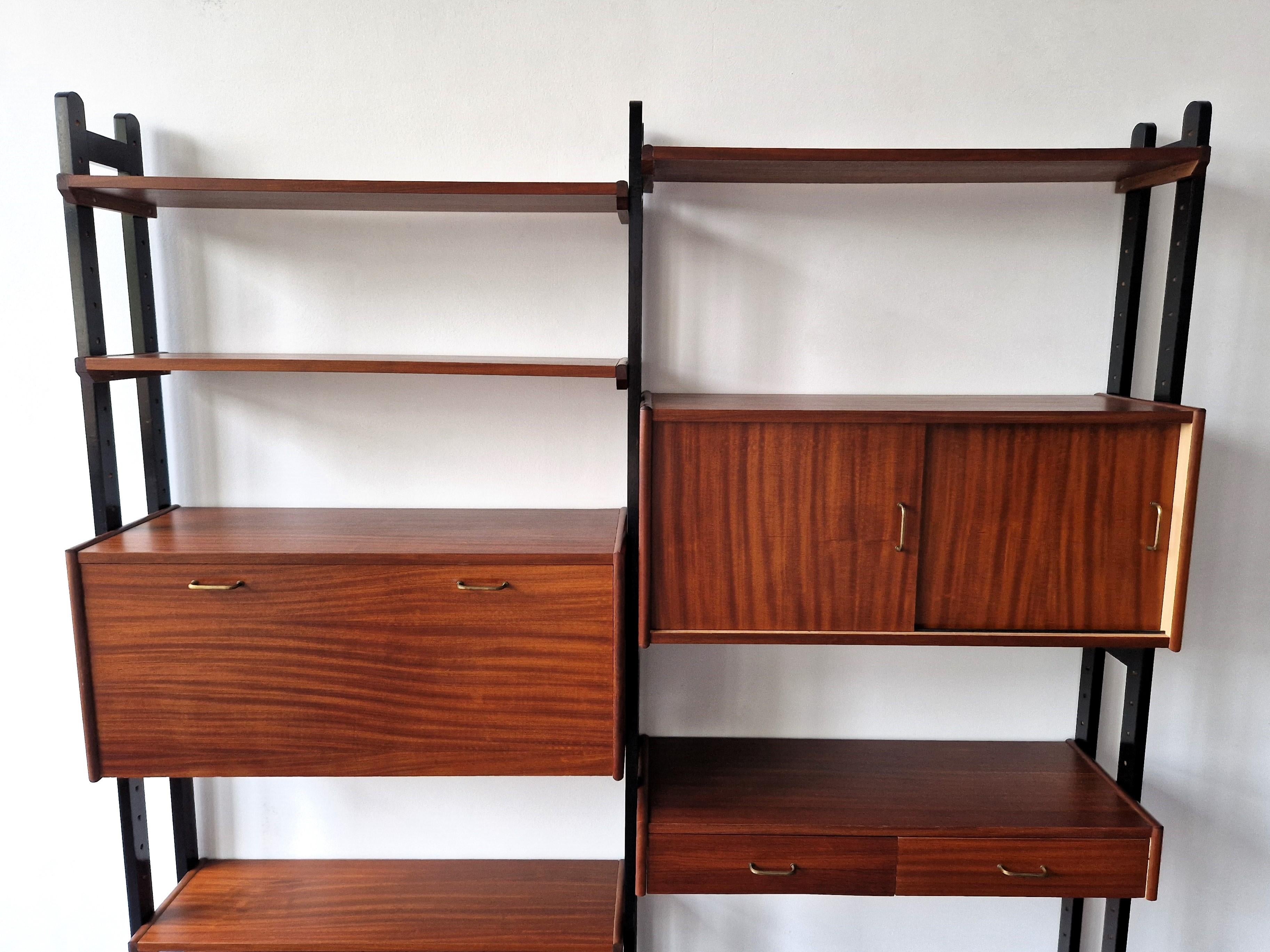 Mid-Century Modern Vintage modular wall unit for Simpla Lux, The Netherlands 1960's For Sale