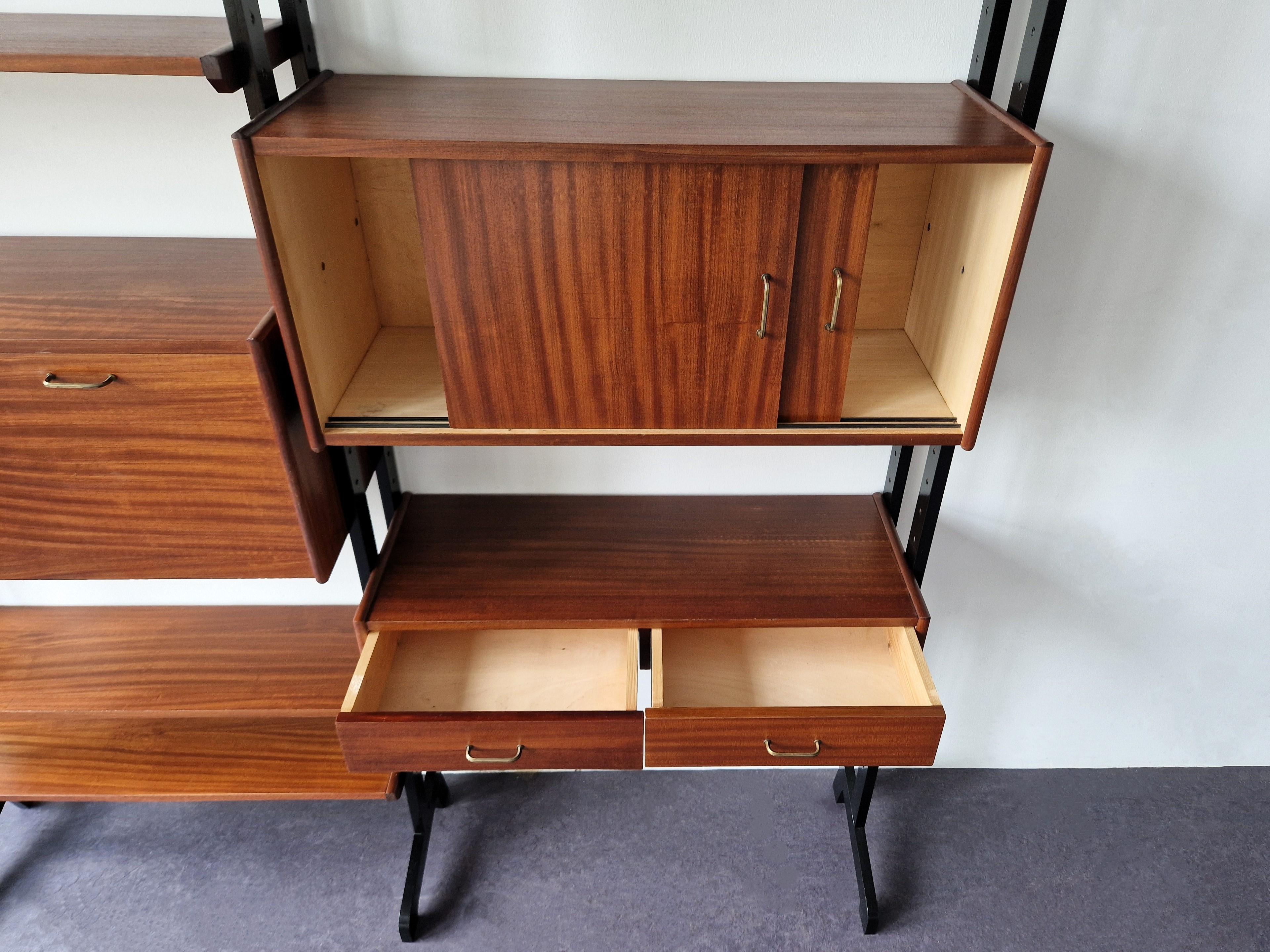 Mid-Century Modern Vintage modular wall unit for Simpla Lux, The Netherlands 1960's For Sale