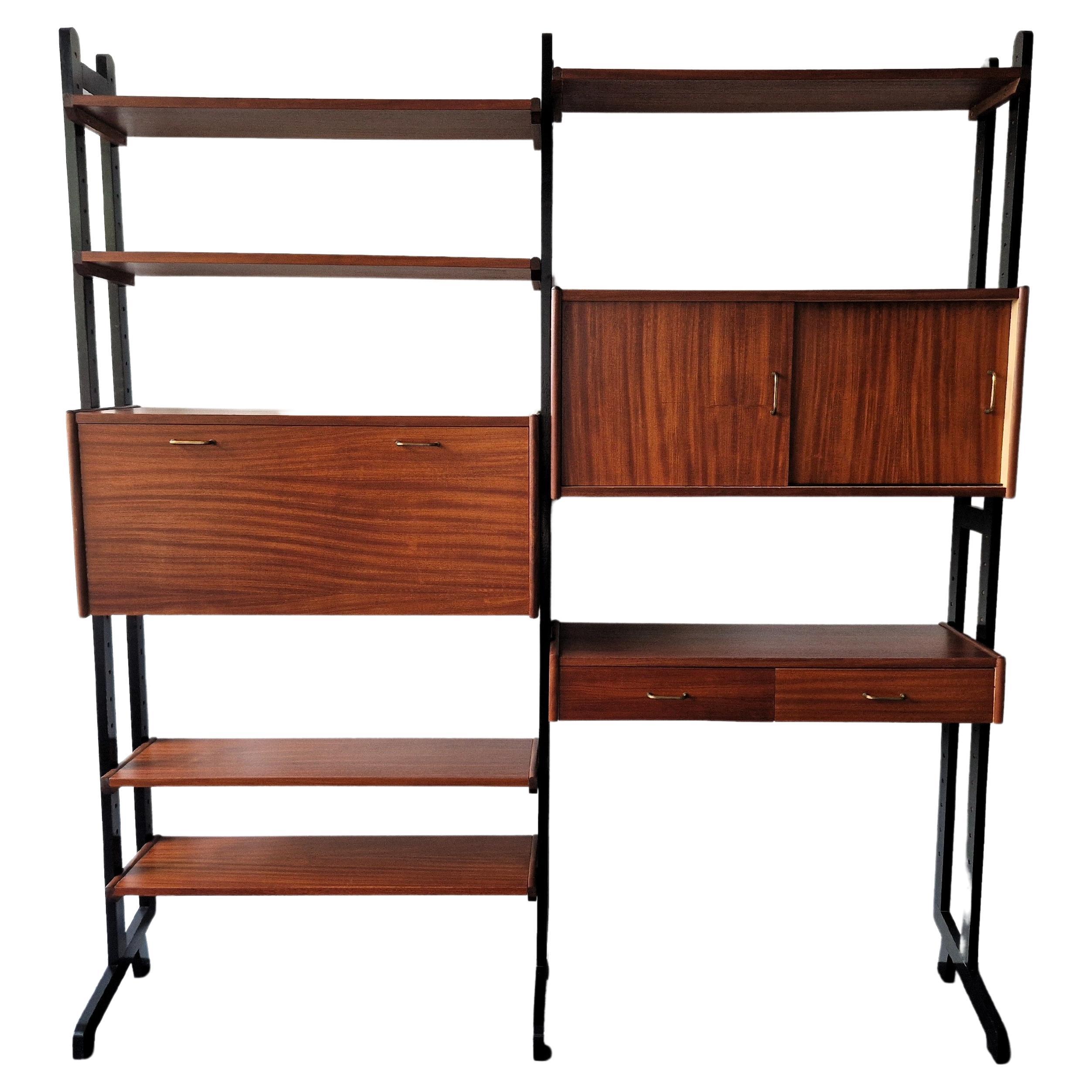 Vintage modular wall unit for Simpla Lux, The Netherlands 1960's For Sale