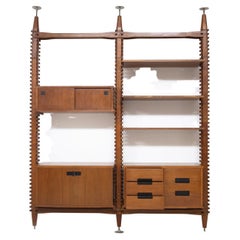 Vintage Modular Wooden Bookcase by Ico Parisi