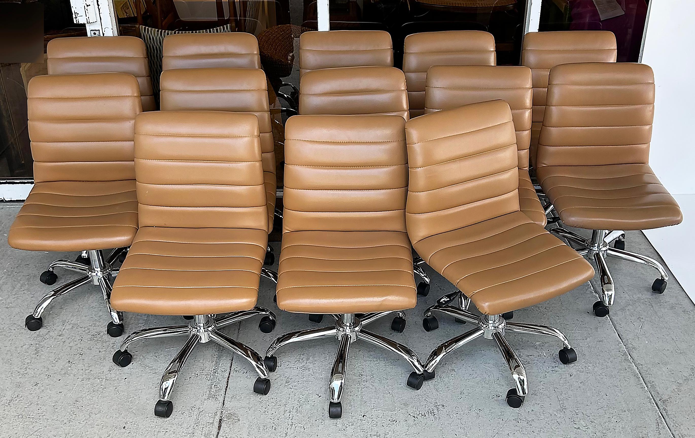 Vintage Modway Chaises de bureau à hauteur réglable sur roulettes, lot de 6 en vente 13