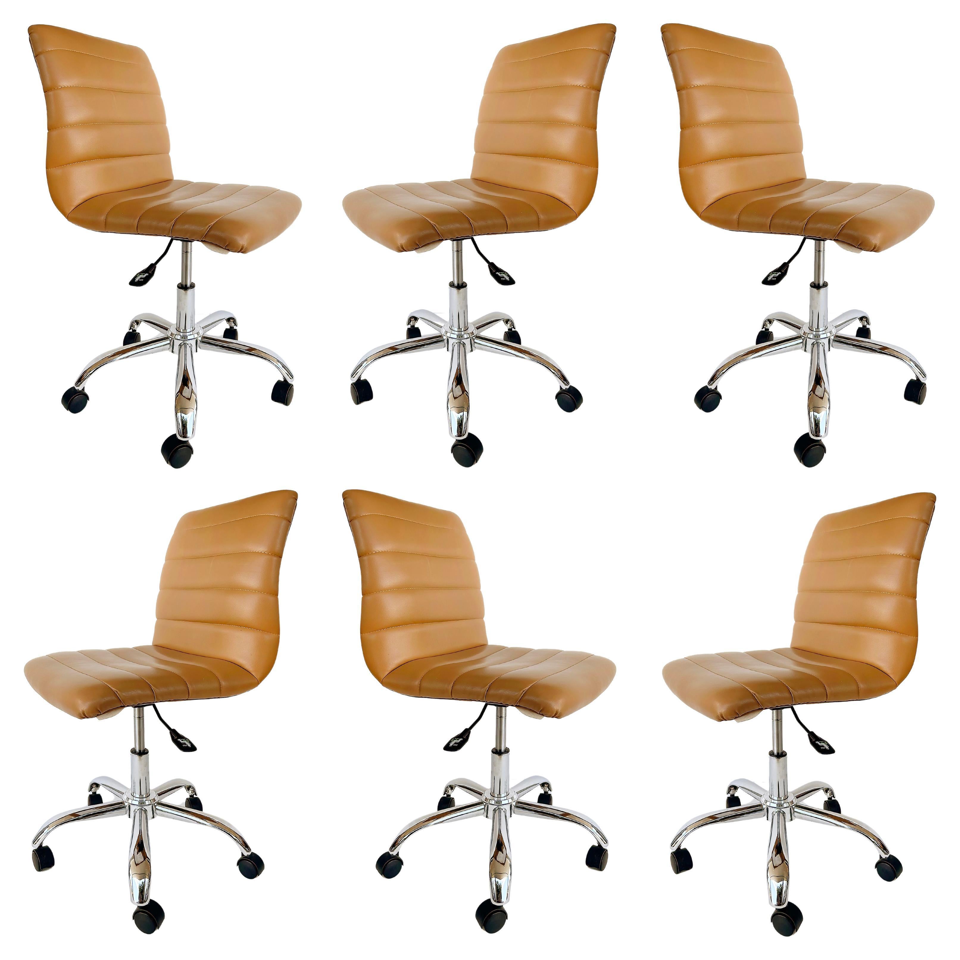 Vintage Modway Höhenverstellbare Schreibtischstühle auf Rollen, 6er Set