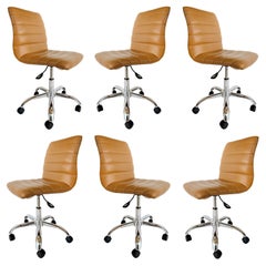 Sedie da scrivania ad altezza regolabile Modway vintage su rotelle, set di 6