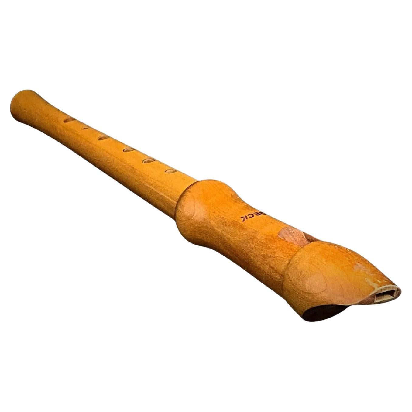 Vintage Moeck German Wooden Flute with Original Box and Instruction Book - 2Y330 For Sale