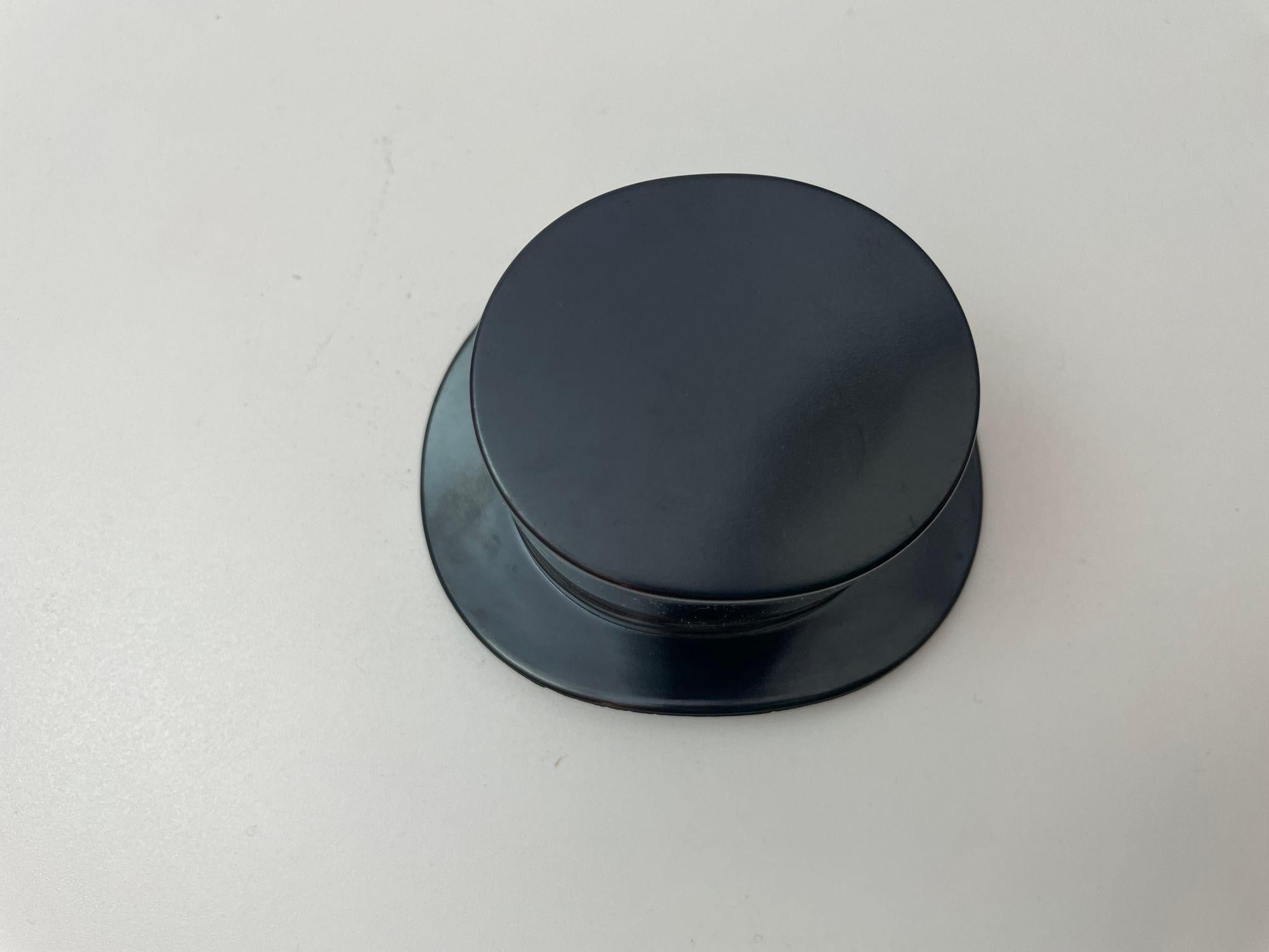 Vintage Moët & Chandon Lido Paris Bakelite Black Top Hat Ashtray 1970s 2
