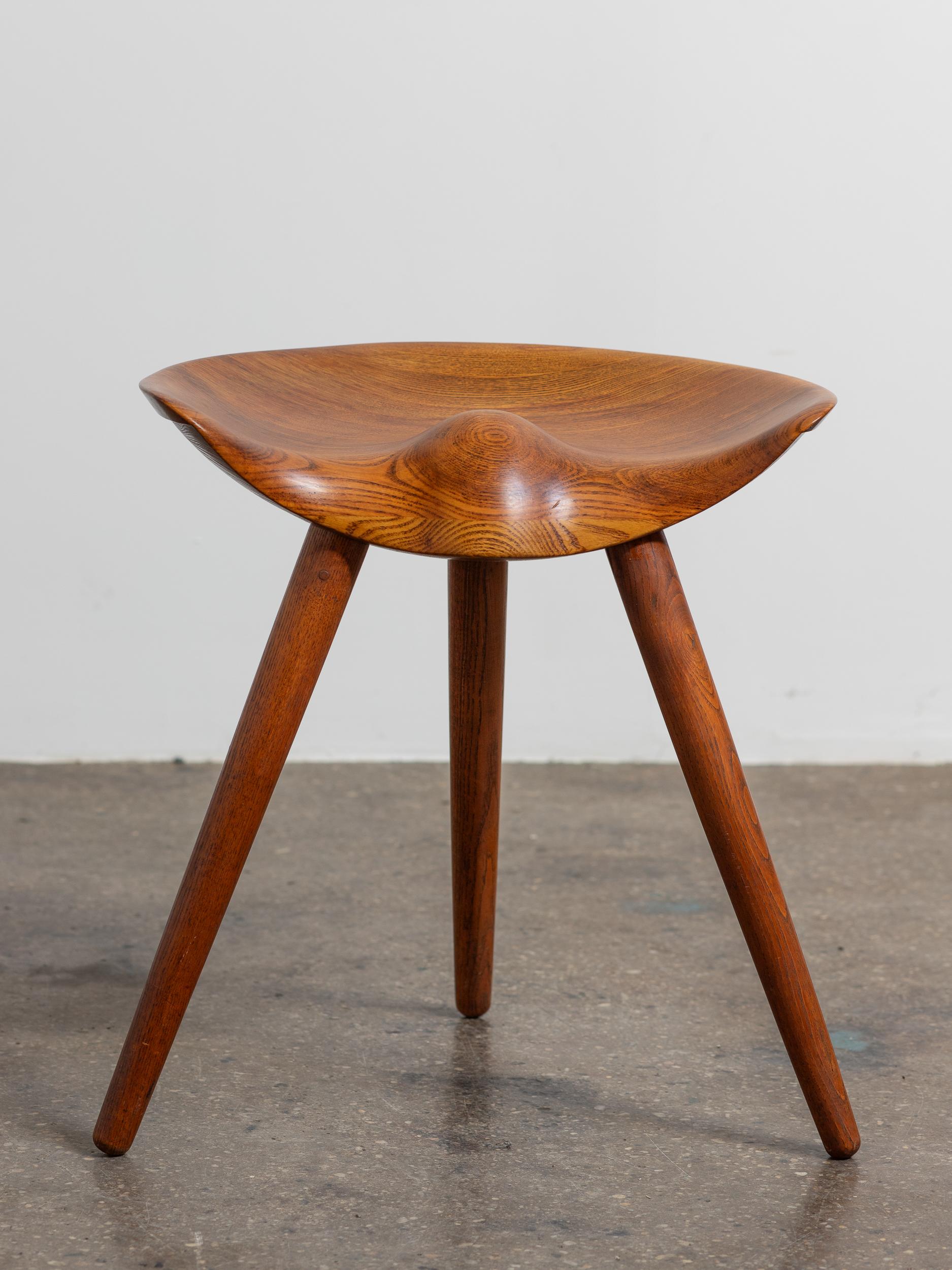 Sgabello vintage Mogens Lassen ML42 in olmo e quercia In condizioni buone in vendita a Brooklyn, NY