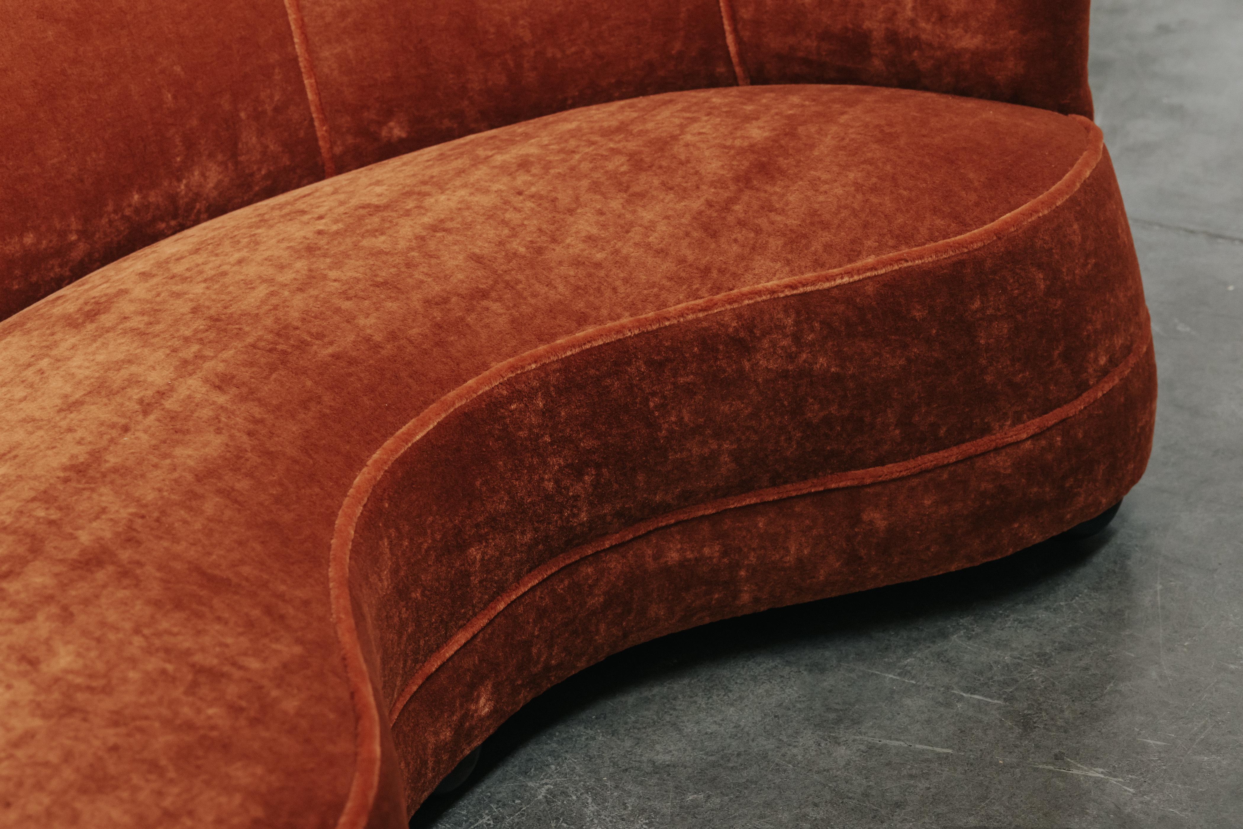 Vintage Mohair Cabinetmaker Sofa From Denmark, Circa 1950 For Sale 4