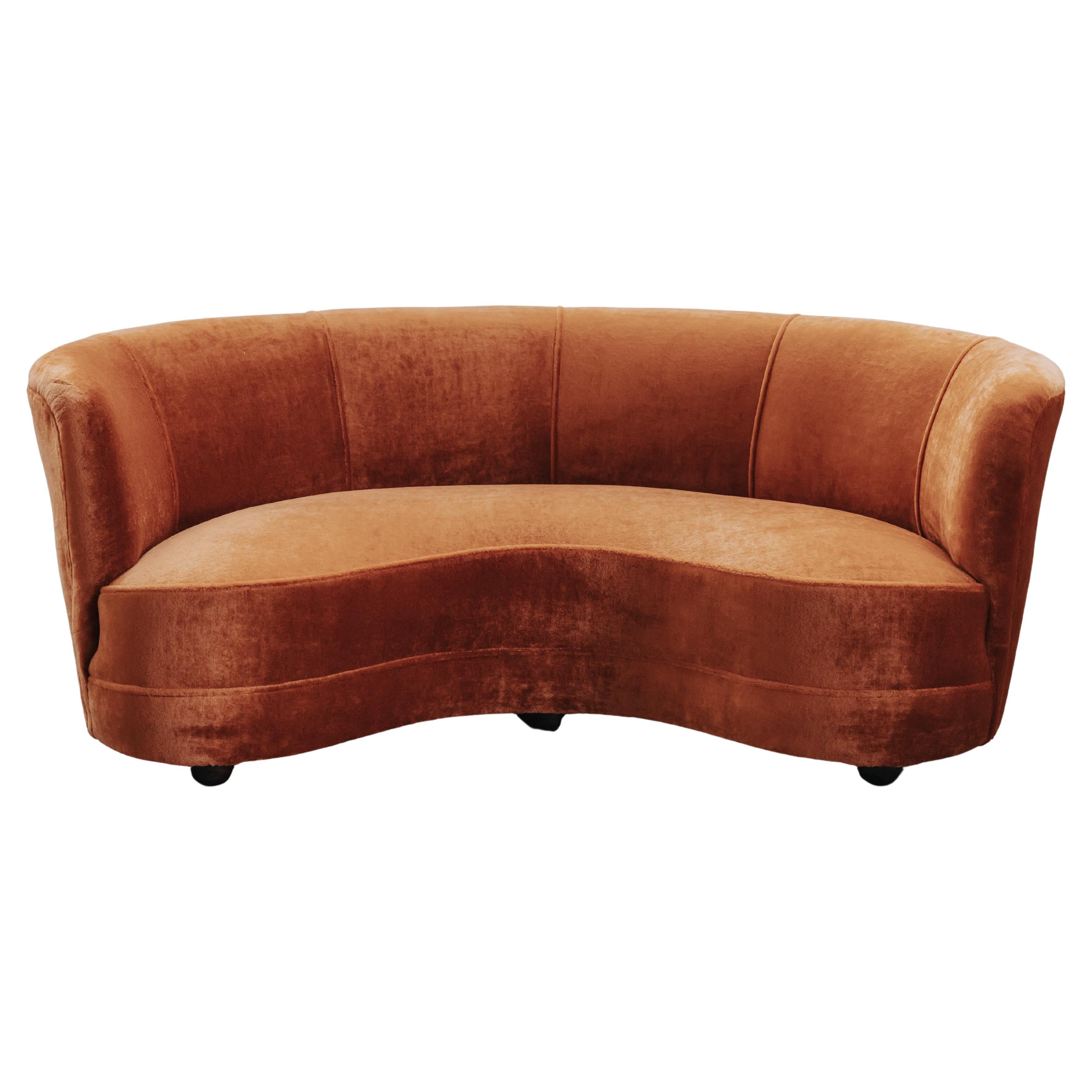 Vintage Mohair Cabinetmaker Sofa From Denmark, Circa 1950