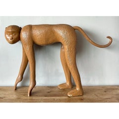 Vintage Molded Resin Monkey