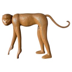 Vintage Molded Resin Monkey