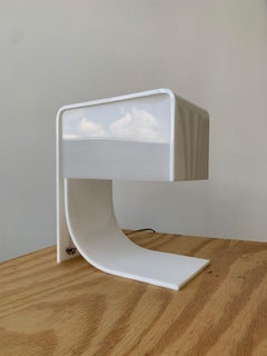 Vintage Molded White Plexiglass Lamp Designed by Neal Small, Circa 1965