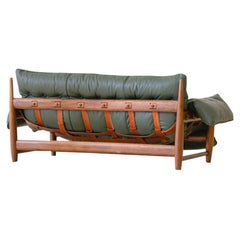 Sofa « Moore » vintage en bois de rose massif de Sergio Rodrigues, années 1960, Brésil