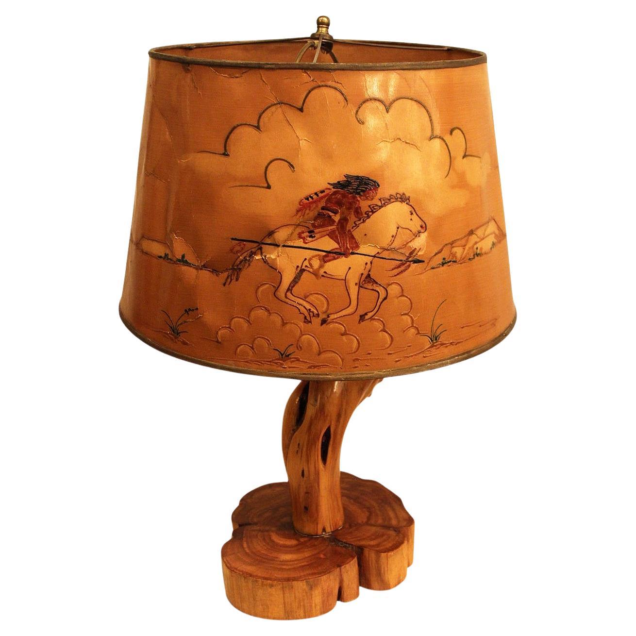 Vintage Molesworth Style Lamp & Shade For Sale