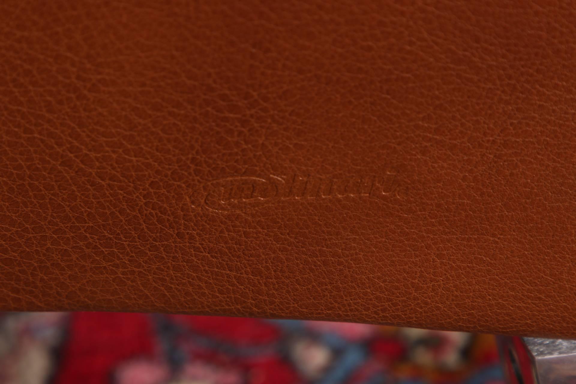 Vintage Molinari Tan Leather Armchair 4