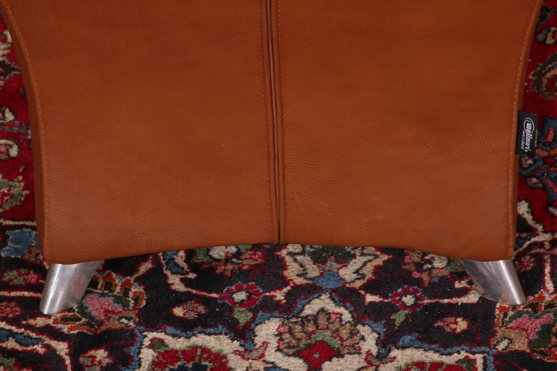 20th Century Vintage Molinari Tan Leather Armchair