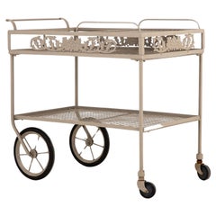 Antique Molla Style Metal Outdoor Bar Cart