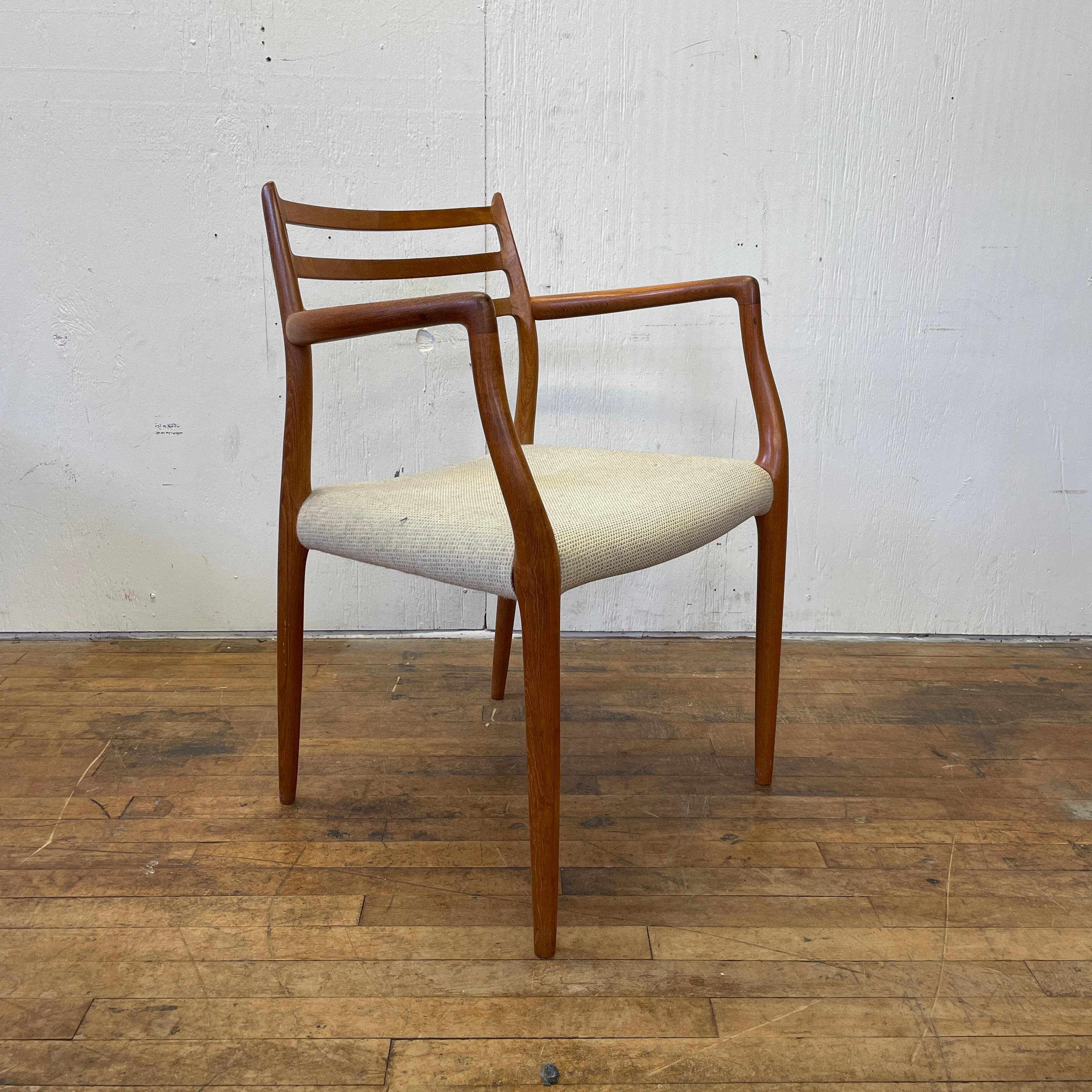 Vintage Moller Model #62 Teak Wood Armchair by Niels Otto Møller For ...