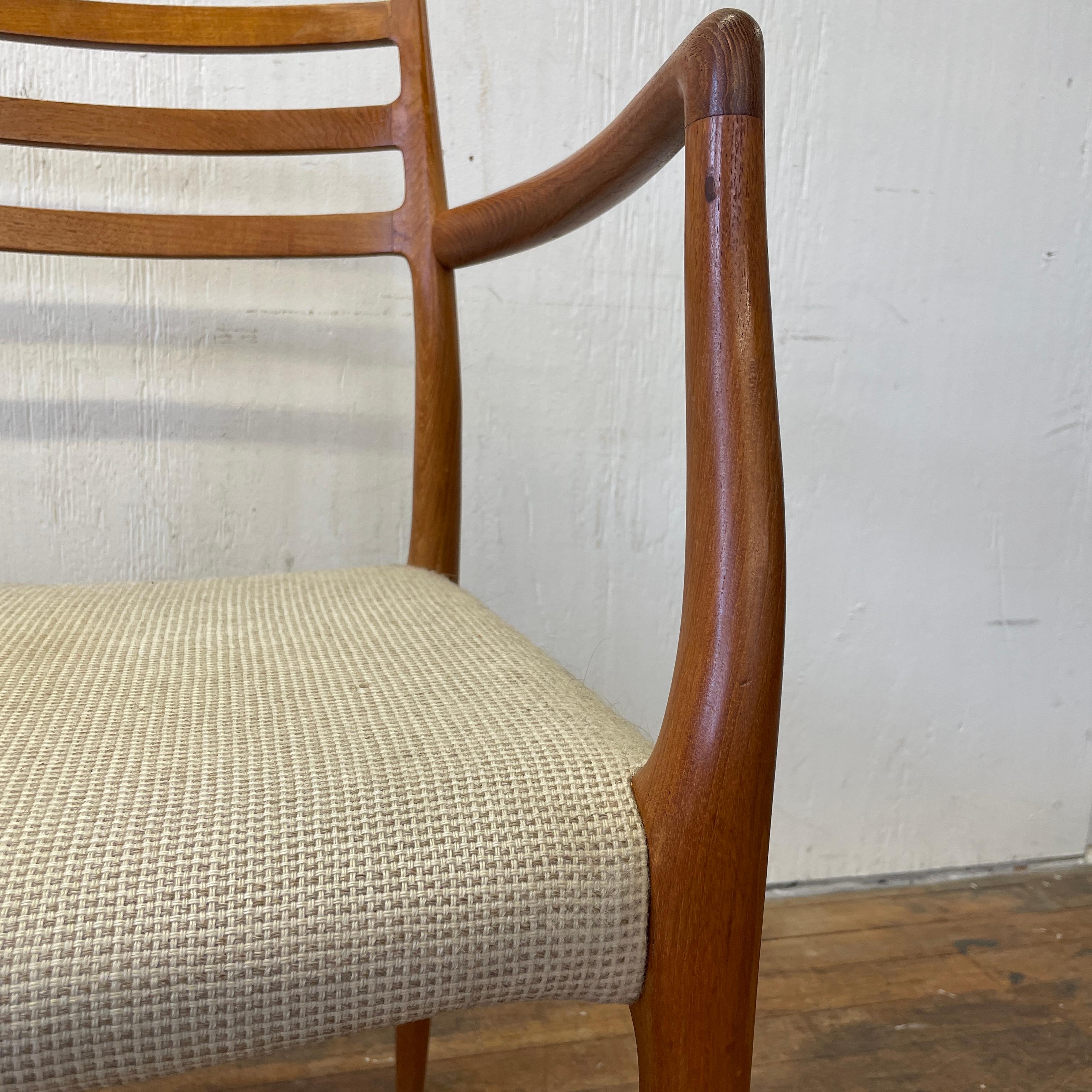 Vintage Moller Model #62 Teak Wood Armchair by Niels Otto Møller For Sale 2