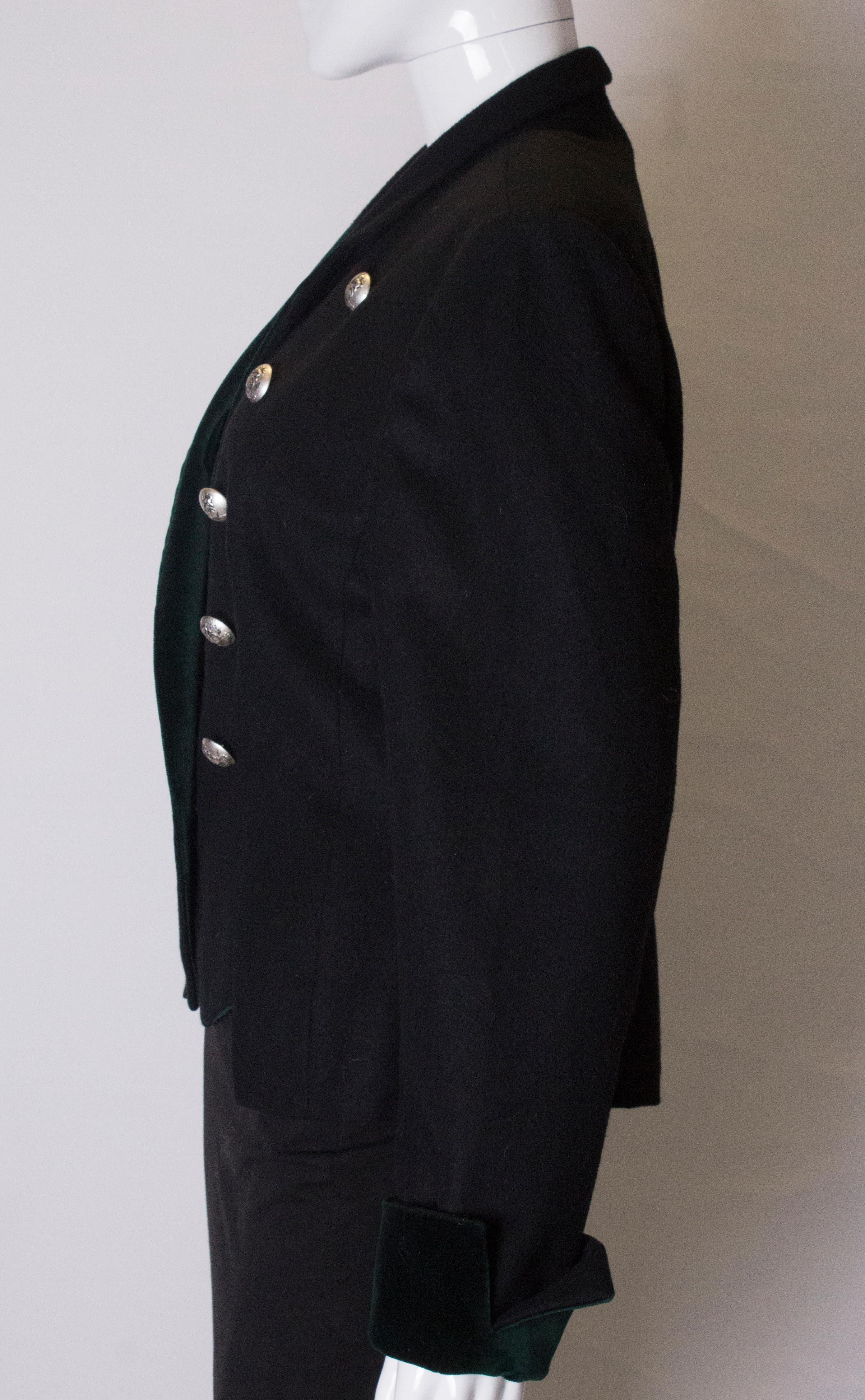Black Vintage Mondi Military Style Jacket