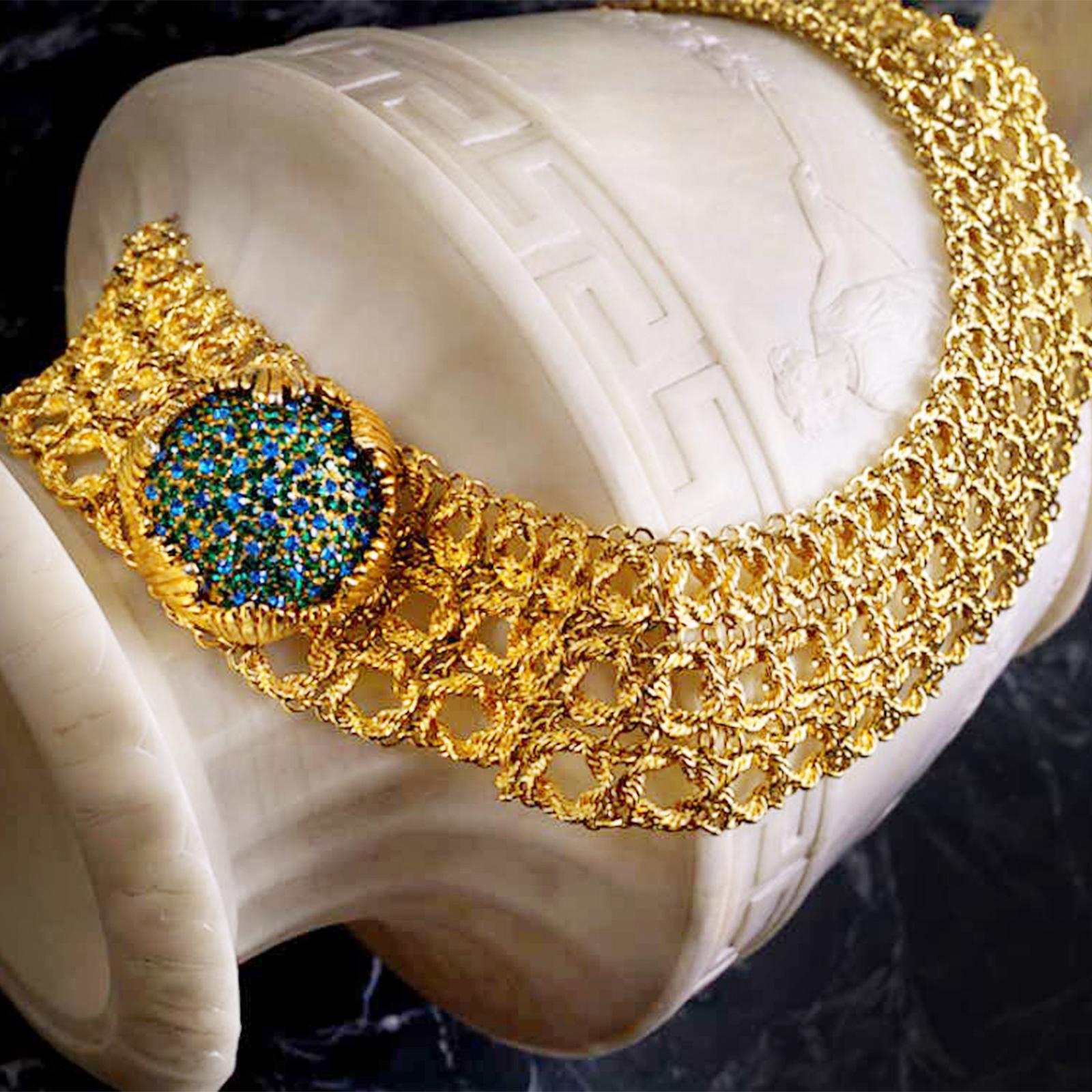 Vintage Monet Bouclais Collar Necklace Circa 1972 In Good Condition In New York, NY