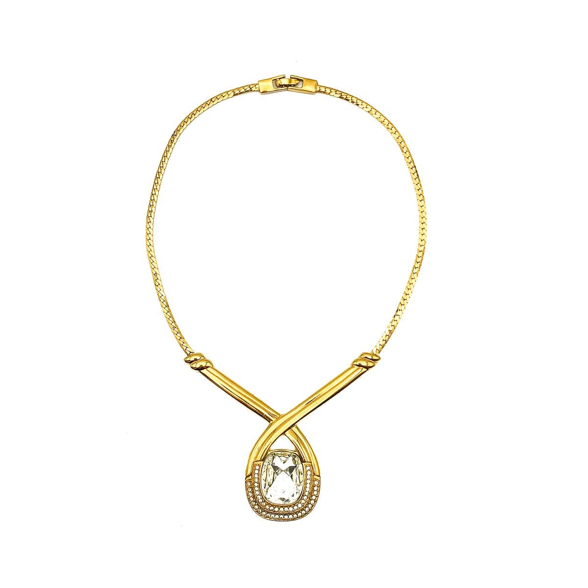 Crown Trifari Dearest Heart Pendant Necklace Vintage Designer Jewels Jewelry  - CranberryManor Fine Antiques & Vintage Collectibles