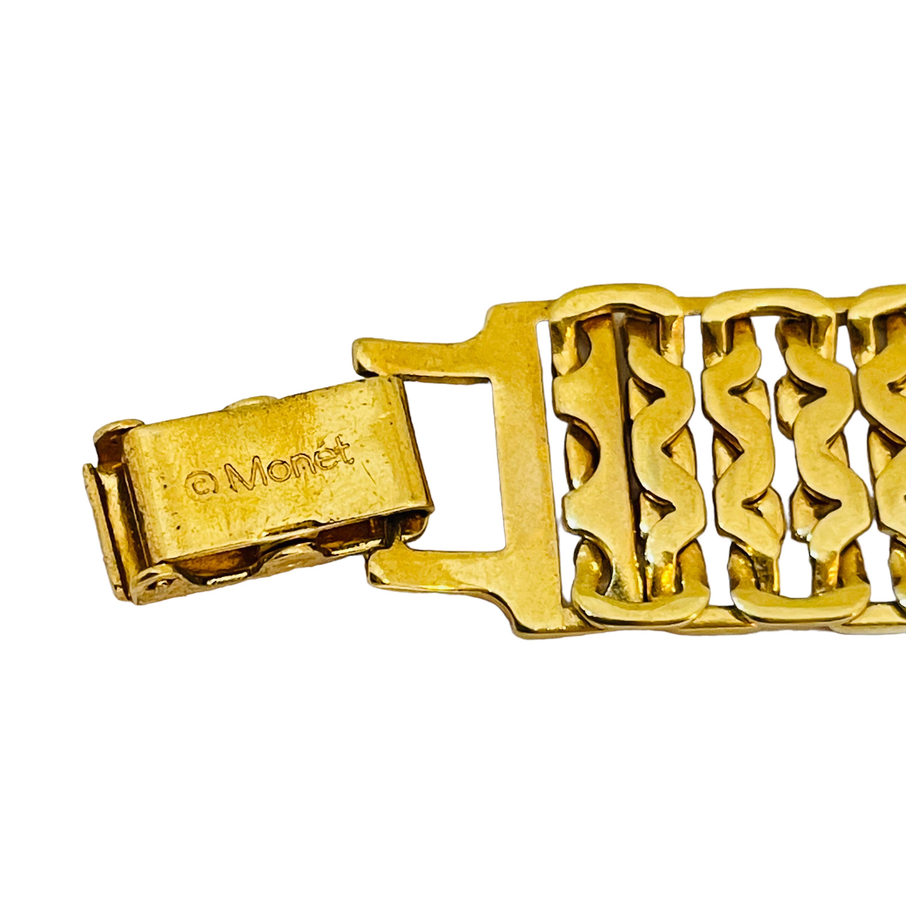 monet gold chain bracelet