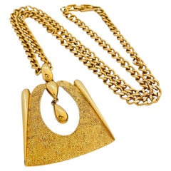 Vintage MONET Goldkette Anhänger Designer Laufsteg Halskette