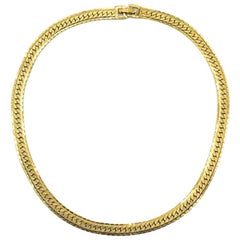 Vintage Monet Gold Flatlink Necklace 1990S