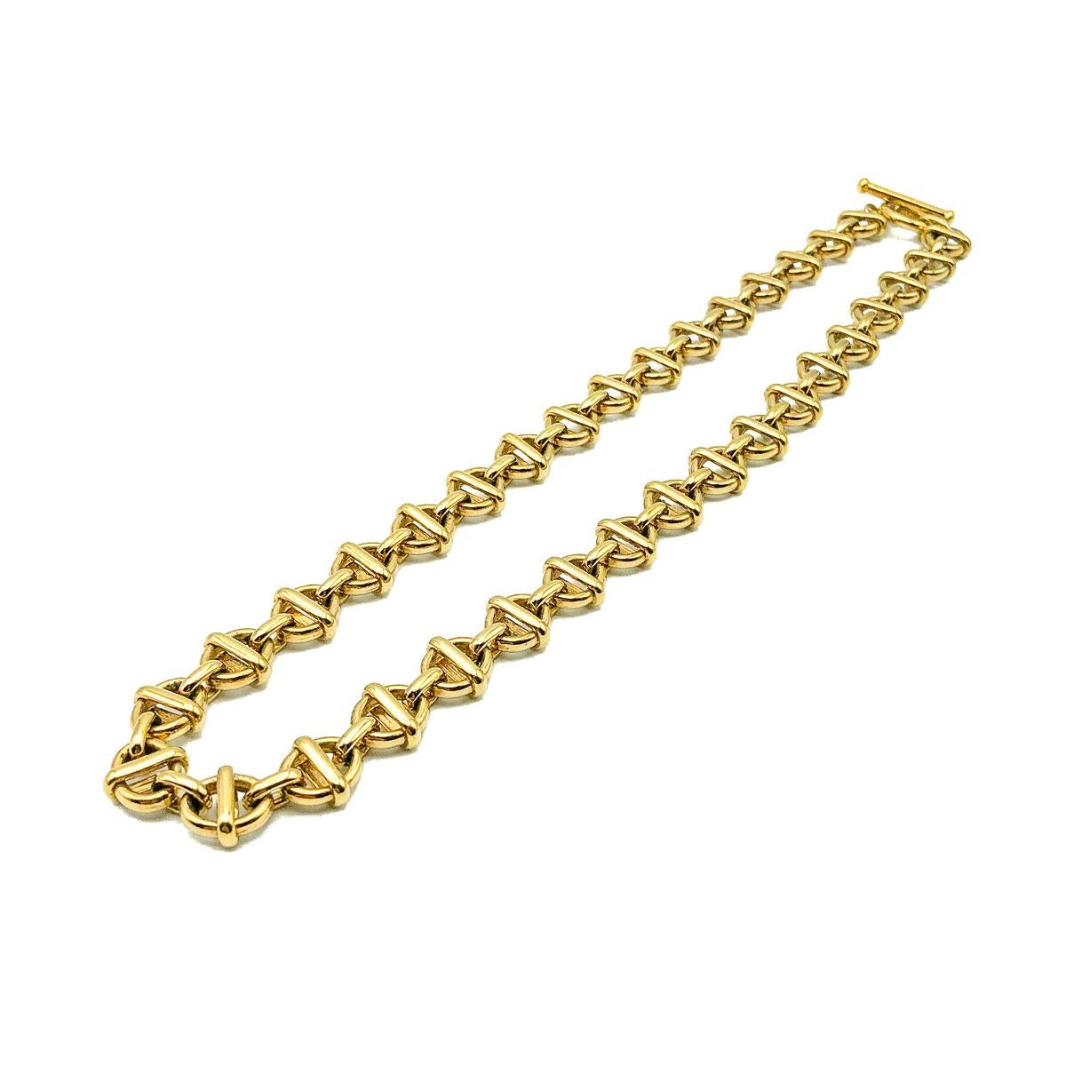 Vintage Monet Gold O Link Chain 1980s In Good Condition In Wilmslow, GB