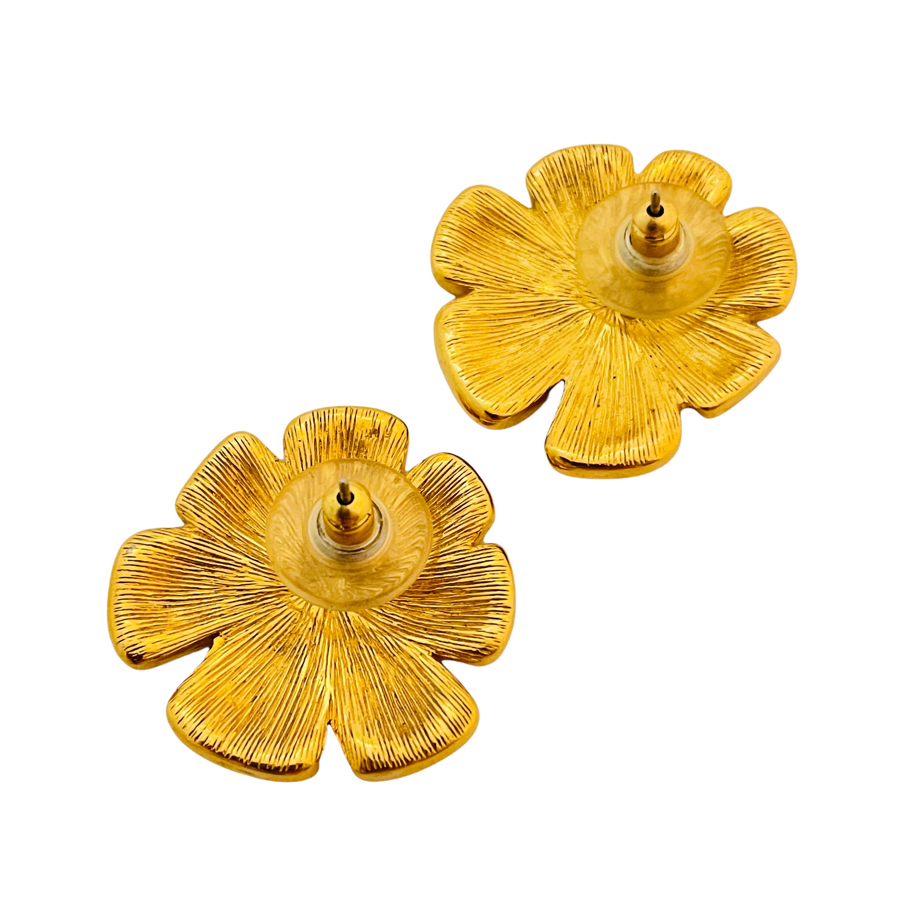 monet 14k gold post earrings