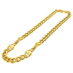 Vintage Monet Gold Plated Fancy Link Chain Excellent Condition 1980s